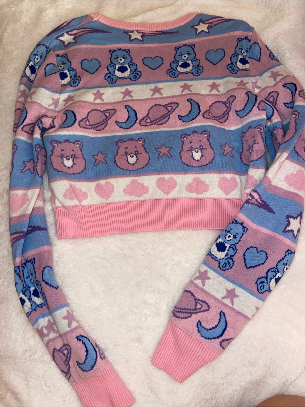 Care Bears Bear & Space Print Cropped Sweater - Picture 3 of 3